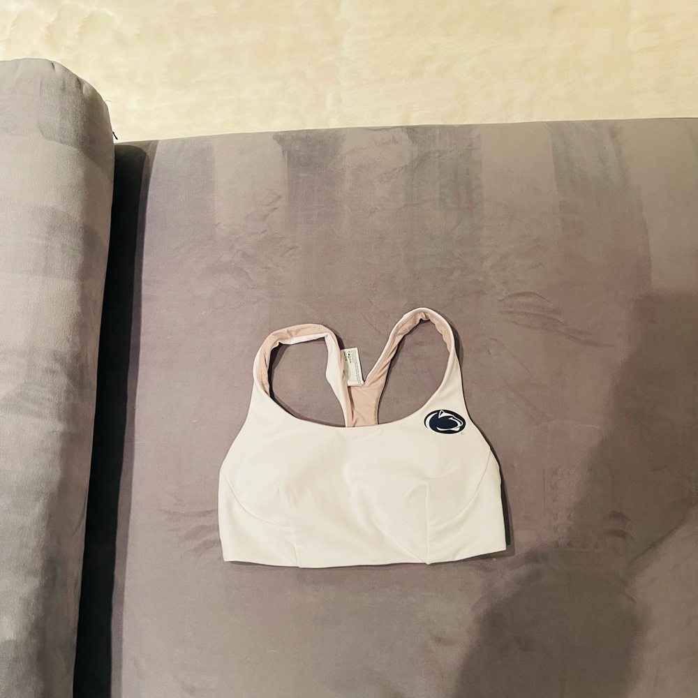 Lululemon Athletica White and Tan Sports Bra